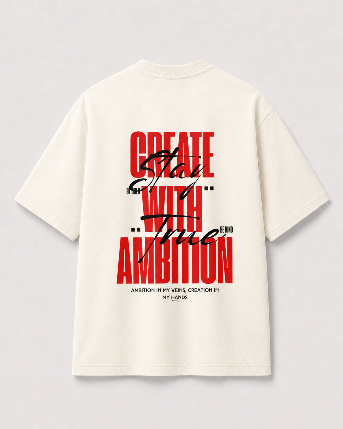 CAMISETA OVERSIZED "STAY TRUE"