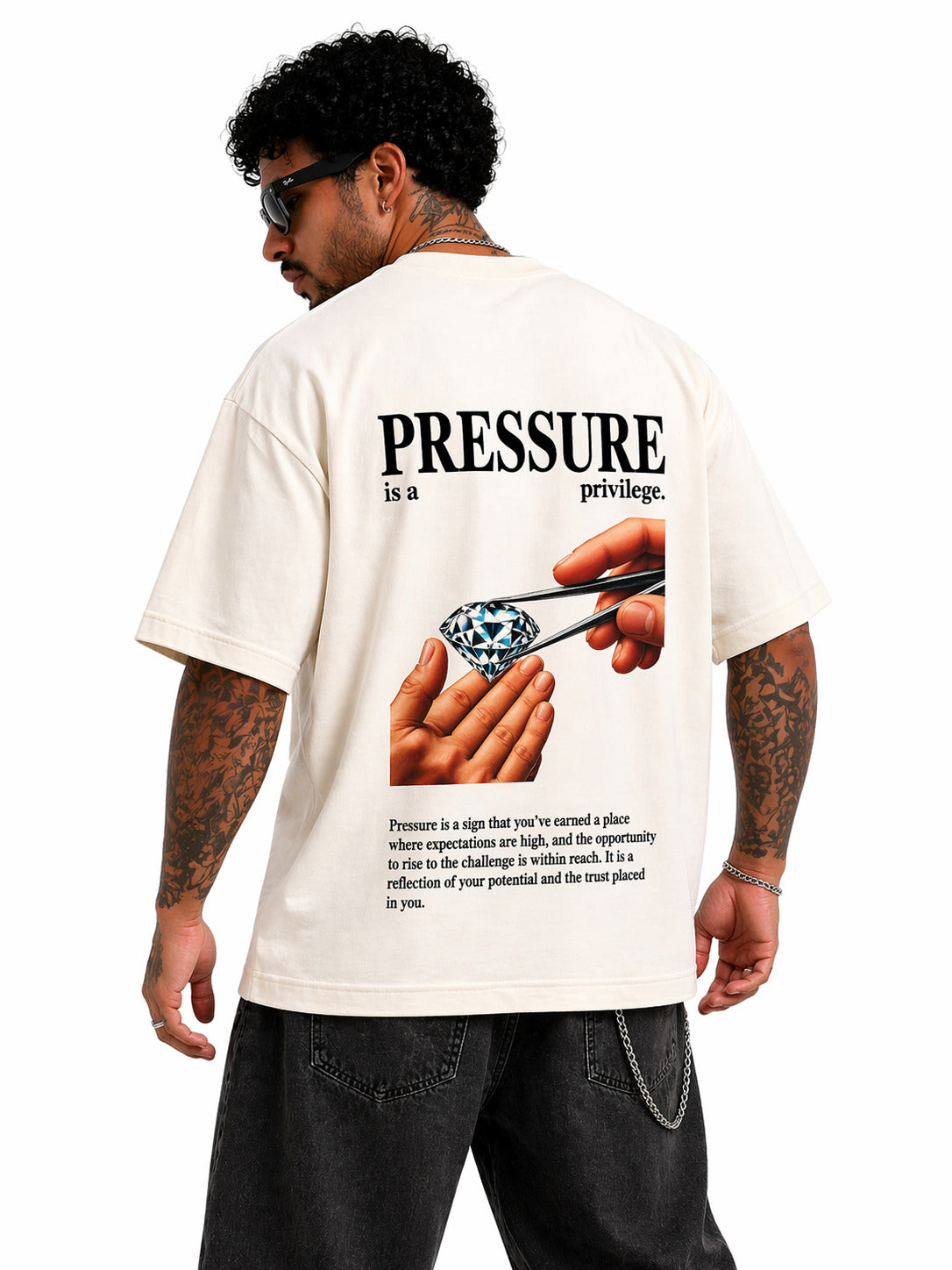 CAMISETA OVERSIZED "PRESSURE IS A PRIVILEGE"