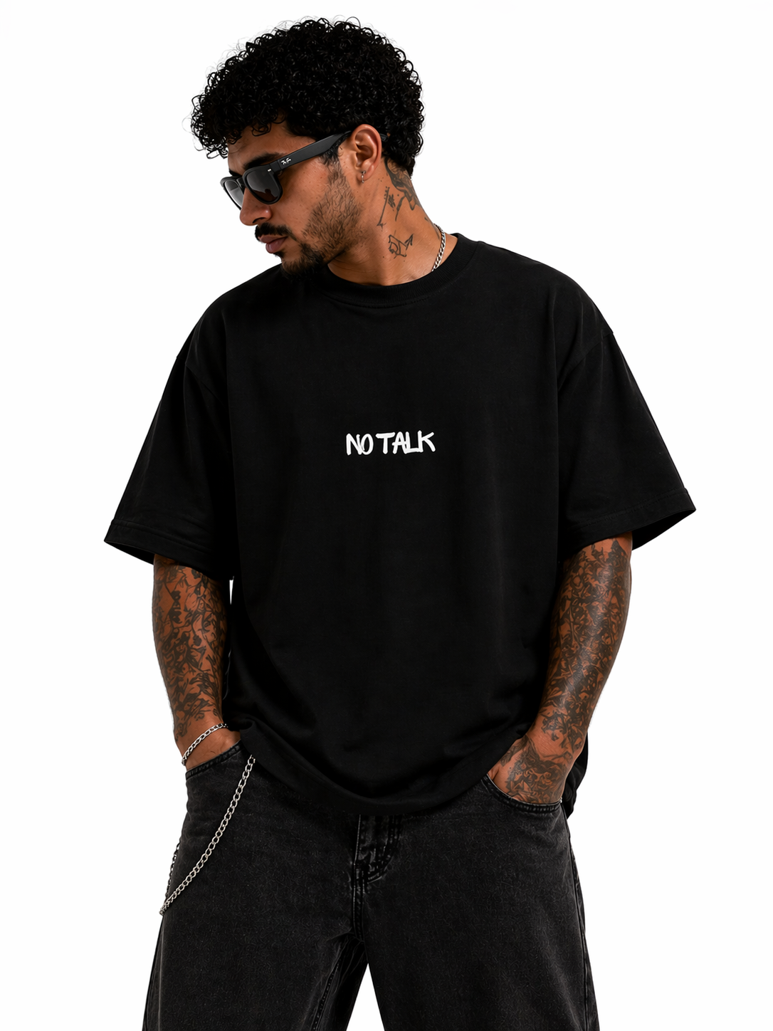 CAMISETA OVERSIZED "MAKE MONEY, NOT FRIENDS"
