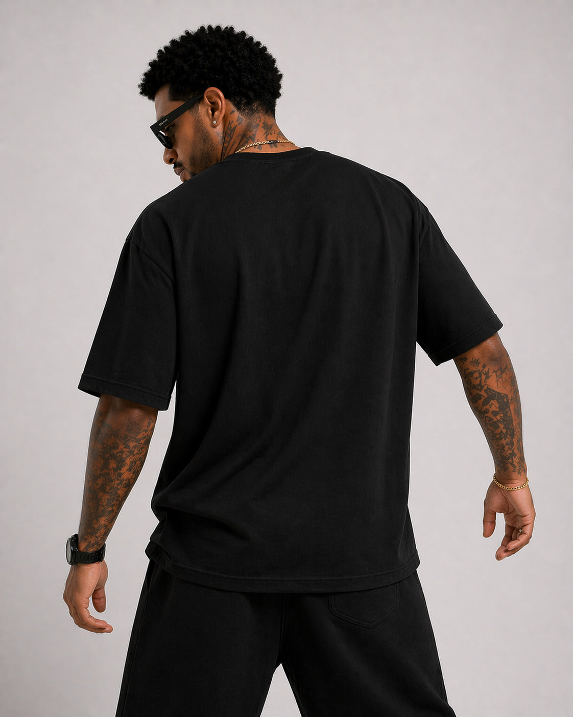 COMBO 3 CAMISETAS OVERSIZED LISA - PRETO